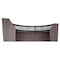Linea Italia Reception Desk 71 in D X 46 in H, 11.9 ft W X Thermofused Laminate, Clear, Mocha ZUT317 - alternate 3
